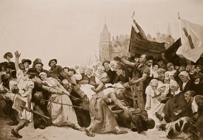 La statua di Alva trascinata per le strade di Anversa da Raoul Charles Verlet